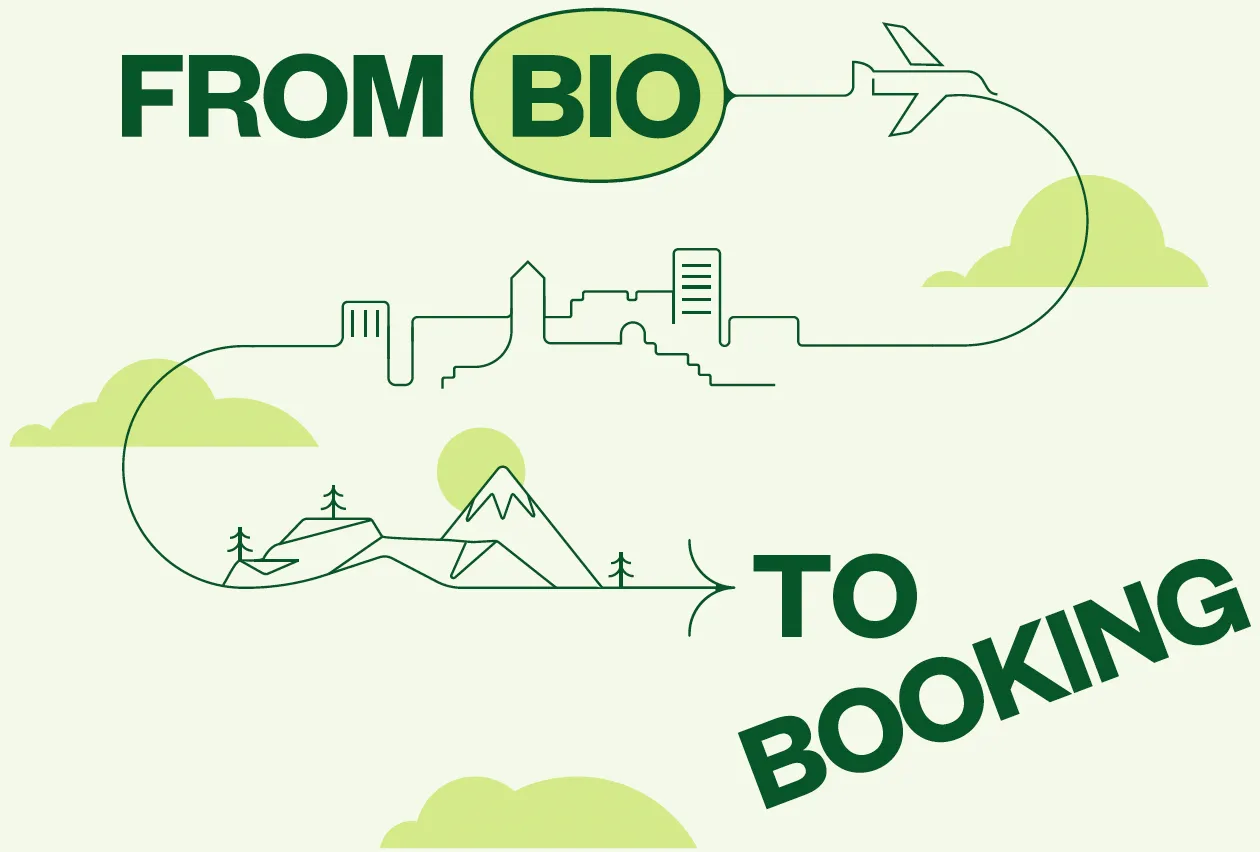 From Bio to Booking illustration